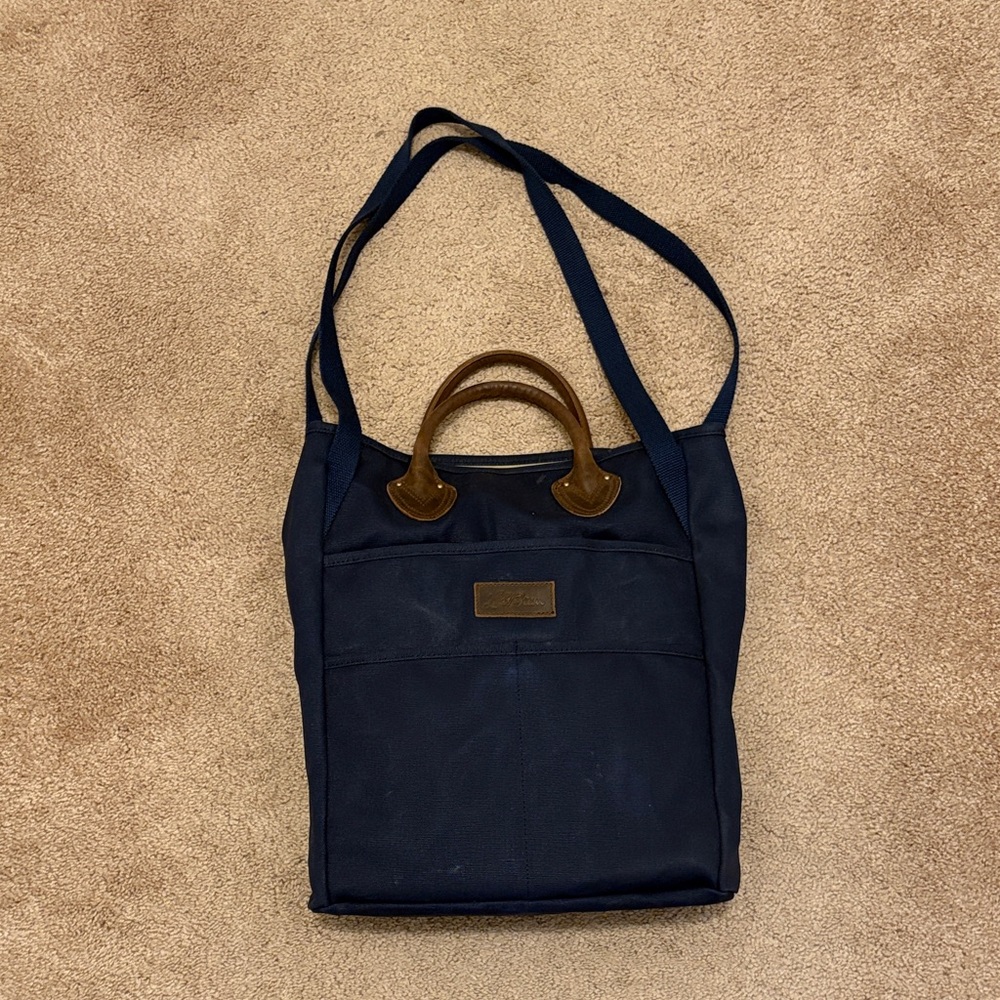 EUC L.L. Bean Stonington Daily Carry Tote Navy